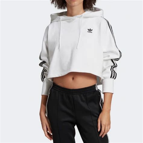 adidas hoodie damen bügelapplikation|adidas cropped hoodie.